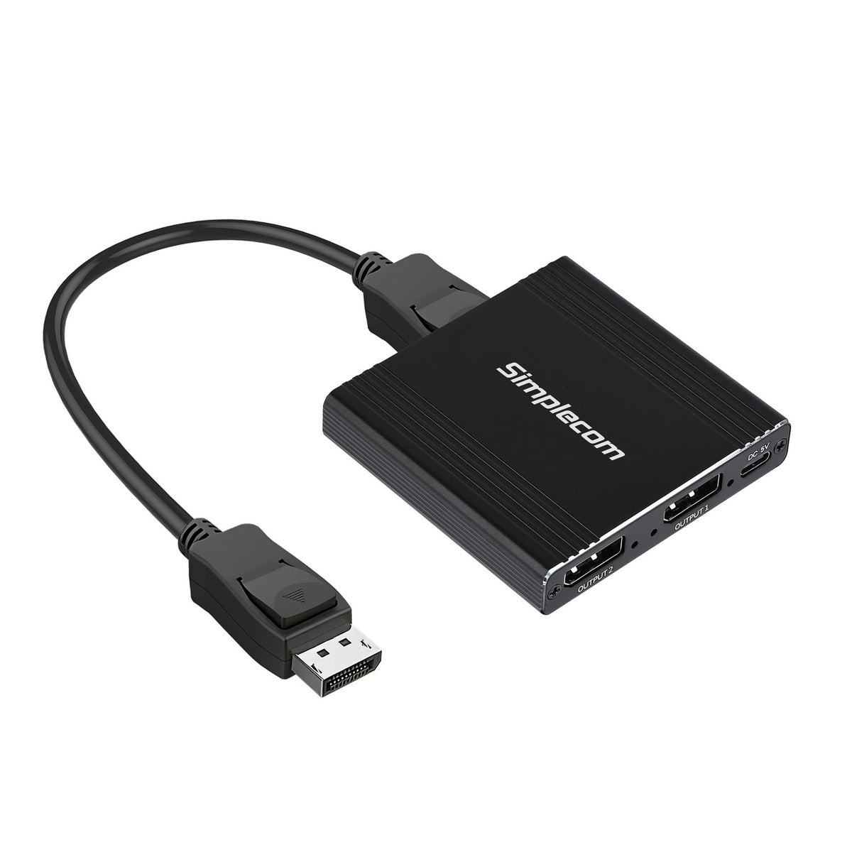 Simplecom CM214 DisplayPort Splitter 1 IN 2 OUT MST Hub for Dual Extended Screens 4K DP 1.4 