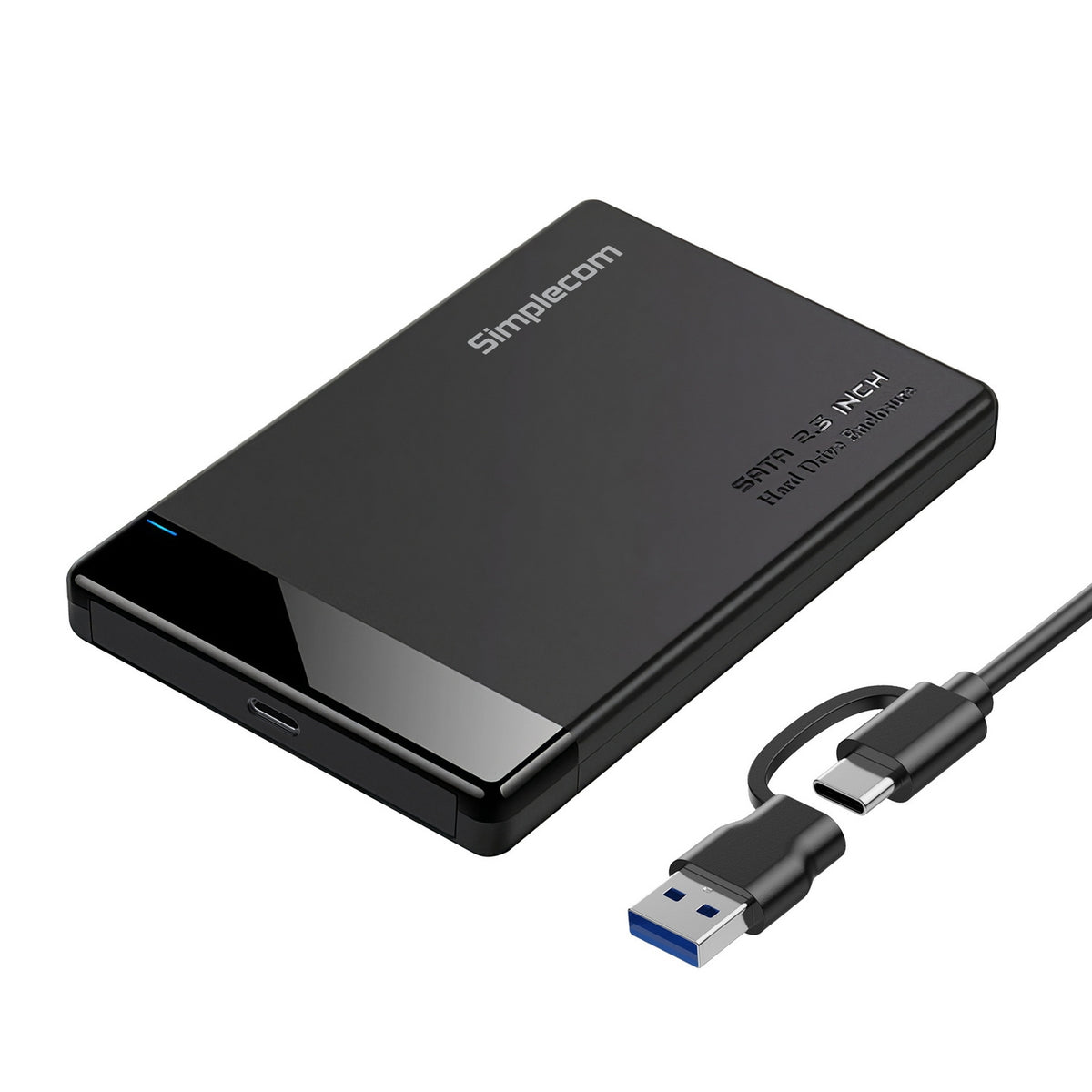 Simplecom SE109 Tool-free 2.5 SATA HDD SSD to USB-C Enclosure USB 3.2 Gen 1
