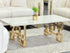 Royale Gold Coffee Table - White Marble