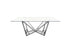 Roula Silver Dining Table  - Clear Glass - 240cm x 110cm