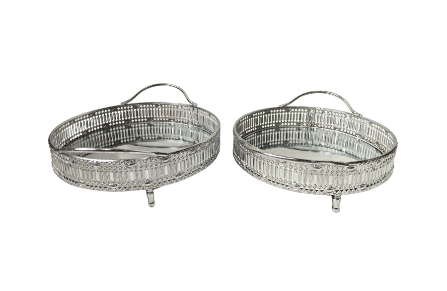 Tessa Round Tray - Small - Silver
