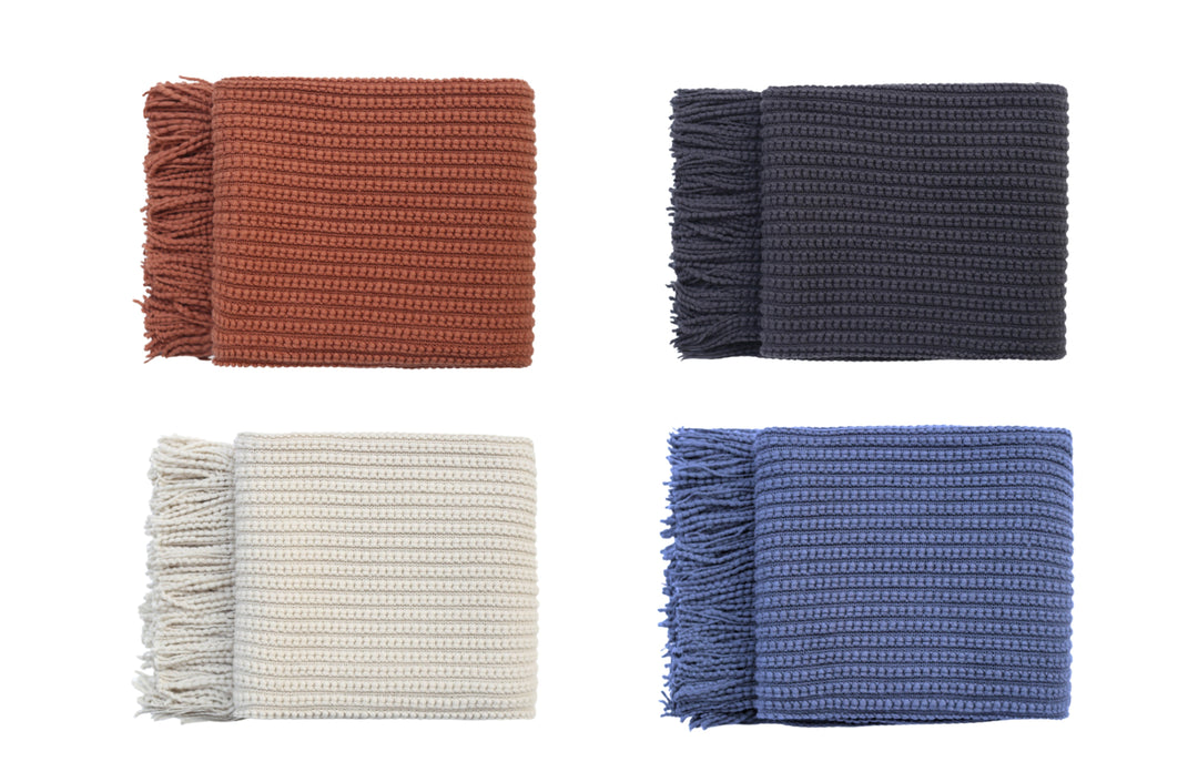Levi Throw Rug Blanket - Cream
