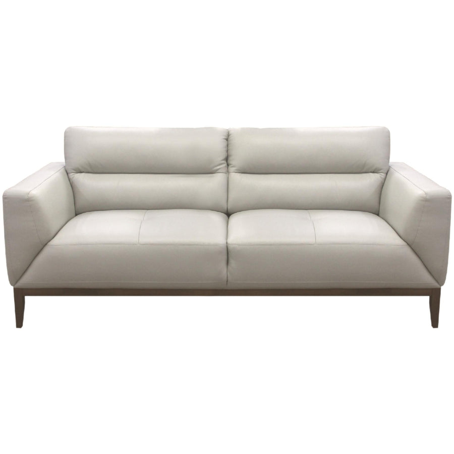 Downy  Genuine Leather Sofa 3 Seater Upholstered Lounge Couch - Silver