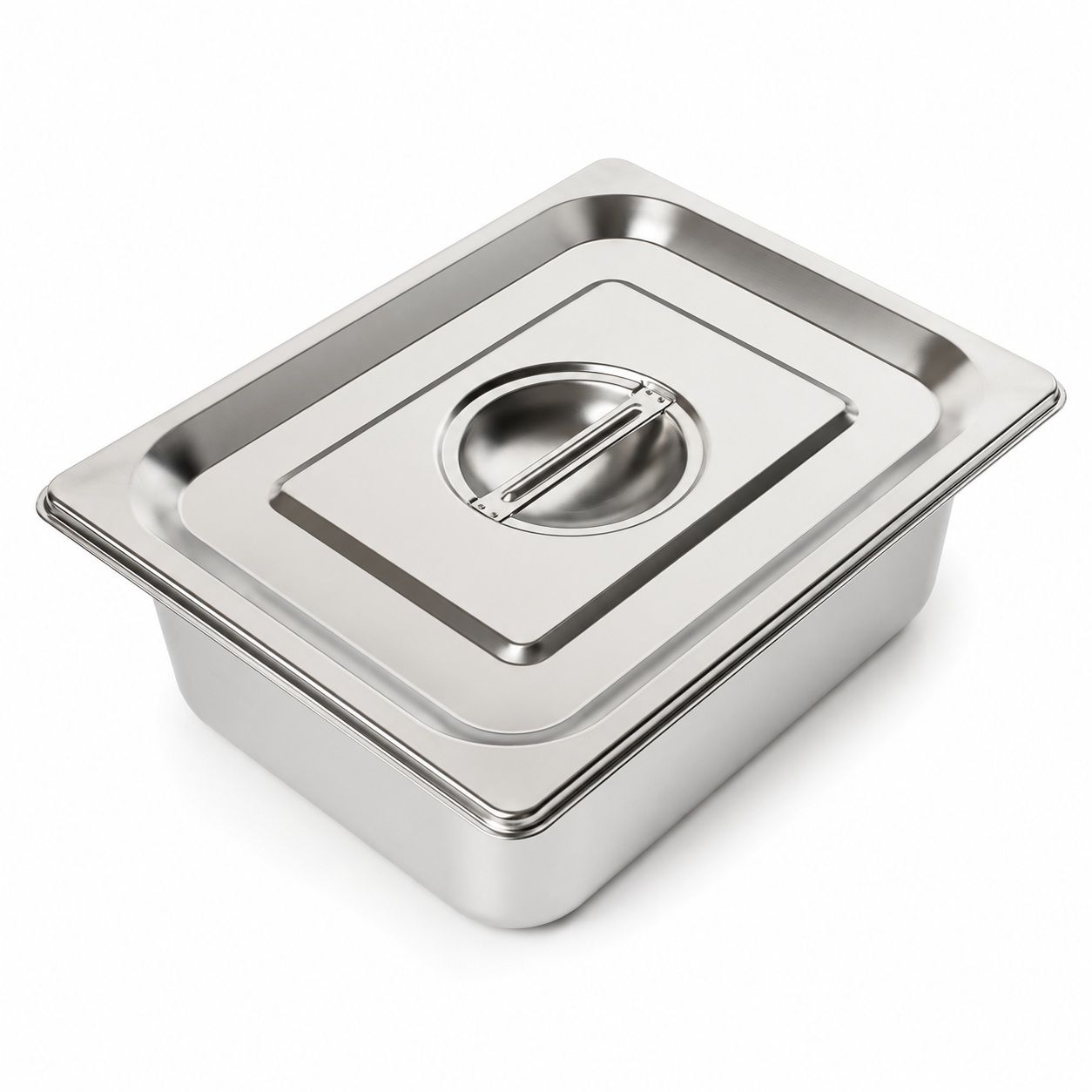 Commercial Stainless Steel GN 1/2 100mm Deep Gastronorm Bain Marie Buffet Steam Table Food Pan with Lid
