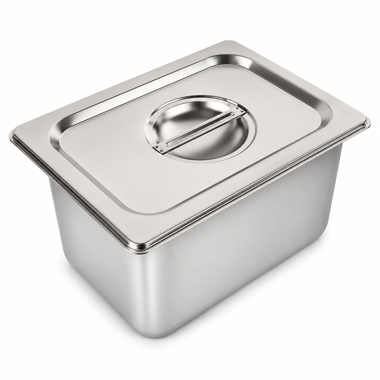 Commercial Stainless Steel GN 1/2 150mm Deep Gastronorm Bain Marie Buffet Steam Table Food Pan with Lid