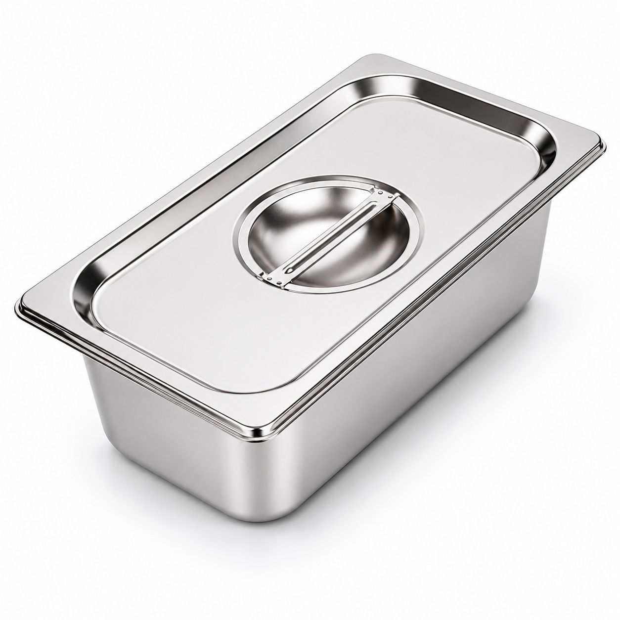 Commercial Stainless Steel GN 1/3 100mm Deep Gastronorm Bain Marie Buffet Steam Table Food Pan with Lid