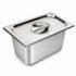Commercial Stainless Steel GN 1/4 150mm Deep Gastronorm Bain Marie Buffet Steam Table Food Pan with Lid