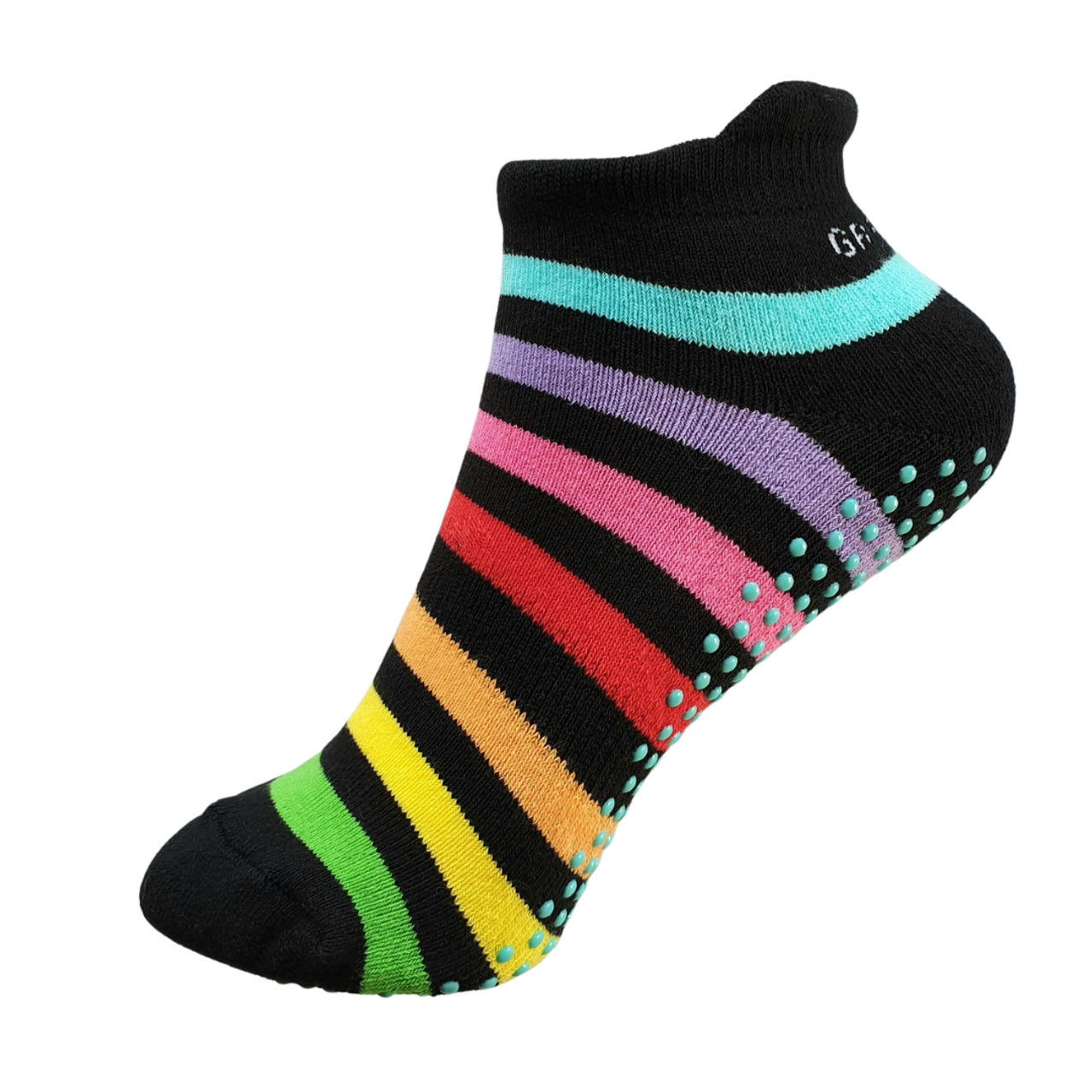 Gripperz Anklet Non Slip Socks - Small / Rainbow