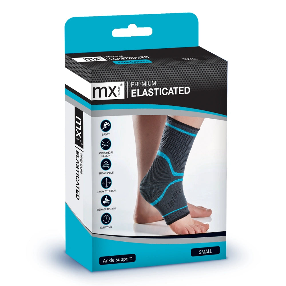 MX Health Premium Elasticated Ankle Support - Medium