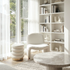 Interior Ave - Haven Curved Boucle Armchair – Sculptural White