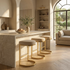 Interior Ave - Royale Light Taupe Velvet Kitchen Bar Stool