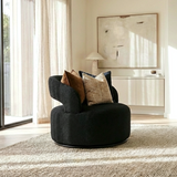 Interior Ave - Coco Milan Swivel Accent Chair - Black