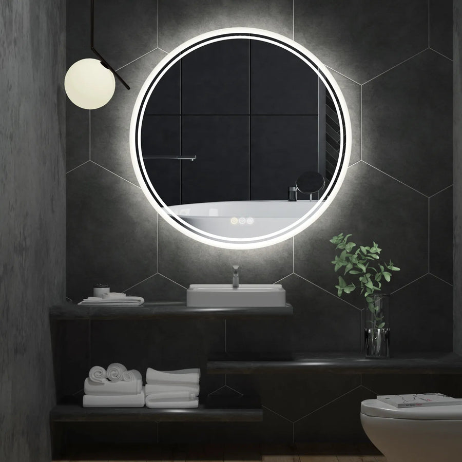Interior Ave - 80cm Round Frameless LED Bathroom Mirror