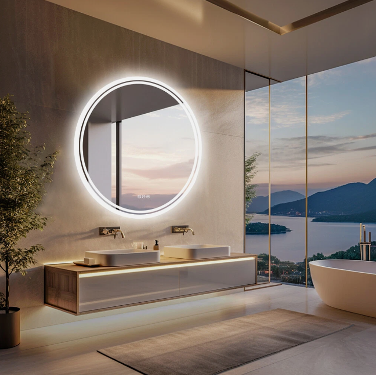 Interior Ave - 80cm Round Frameless LED Bathroom Mirror