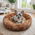 Dog Cat Pet Calming Bed Warm Soft Plush Round Nest Comfy Sleeping Kennel Cave 70