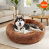 Dog Cat Pet Calming Bed Warm Soft Plush Round Nest Comfy Sleeping Cave 120cm