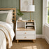 HYGGO Two-Tone Bedside Table Nightstand Drawer Storage Wooden Legs White Wood Design