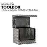 Aluminium Toolbox Ute Generator Trailer Truck Canopy Camper Tool Box 620x400x500mm