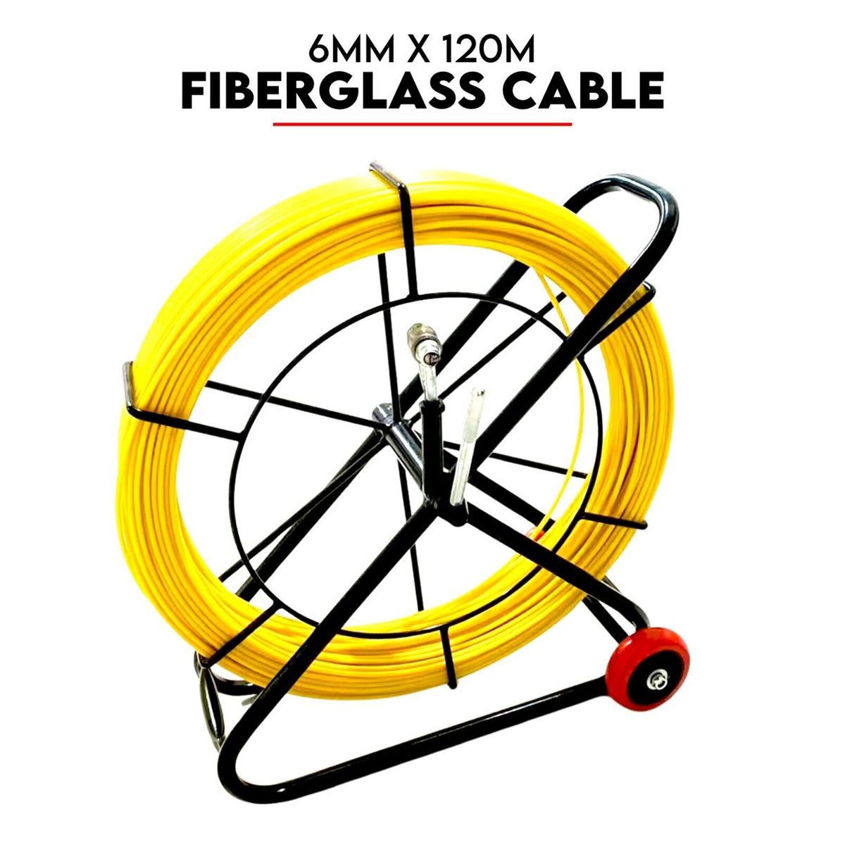 120MÃƒâ€”6MM Fish Tape Puller Fiberglass Wire Cable Running Duct Rodder