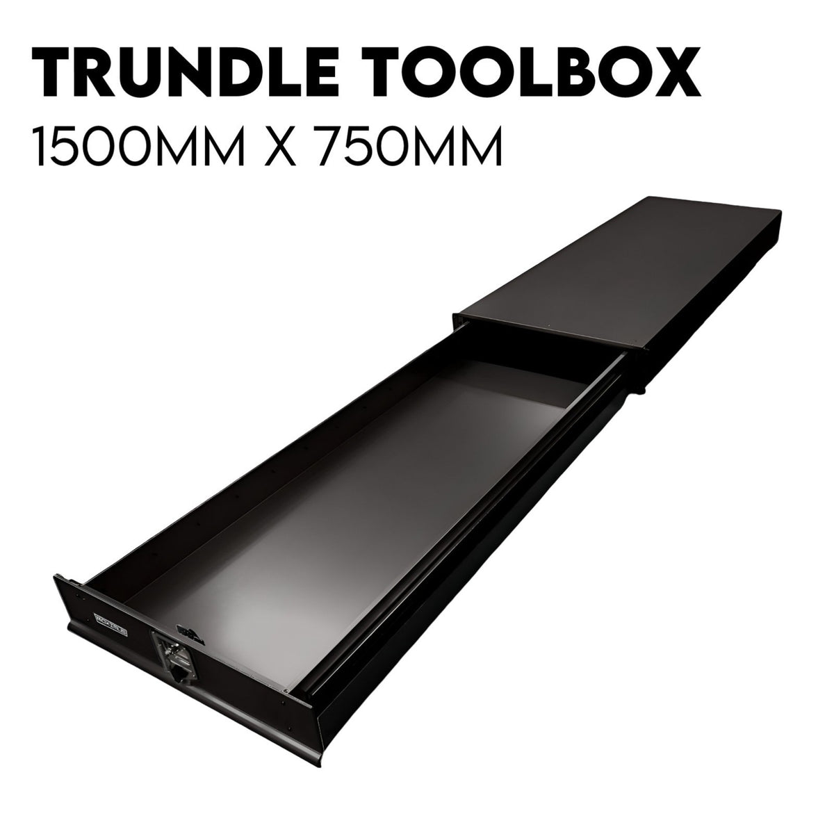 Under Tray Body Tool Box Trundle Drawer 1500mm Long UTE Extra Truck ToolBox
