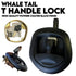 Black Whale Tail T Handle Lock Latch Compression Lock Trailer Ute Toolbox