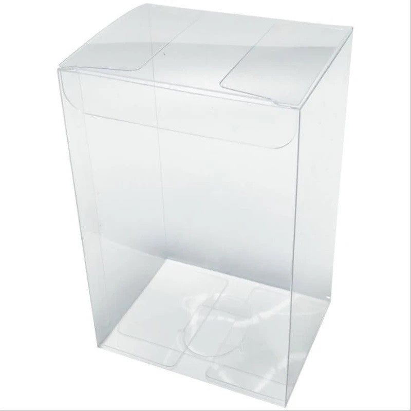 10 Pack of 5x8cm Clear PVC Plastic Folding Packaging Small rectangle/square Boxes for Wedding Jewelry Gift Party Favor M