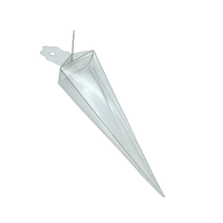 50 Pack of Clear Pyramid Triangle Shaped Small Clear Gift Box - Bomboniere Jewelry Gift Party Favor Model Candy Chocolat