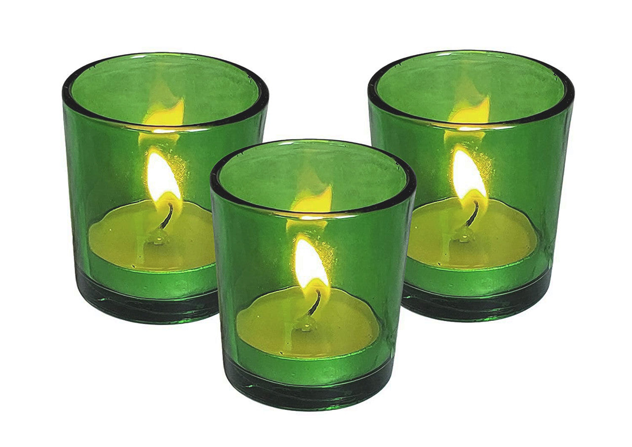 20 Pack Green Glass Votive Candle Holders Table Centreoieces  Xmas Wedding Anniversary Event Recption Party Function or 
