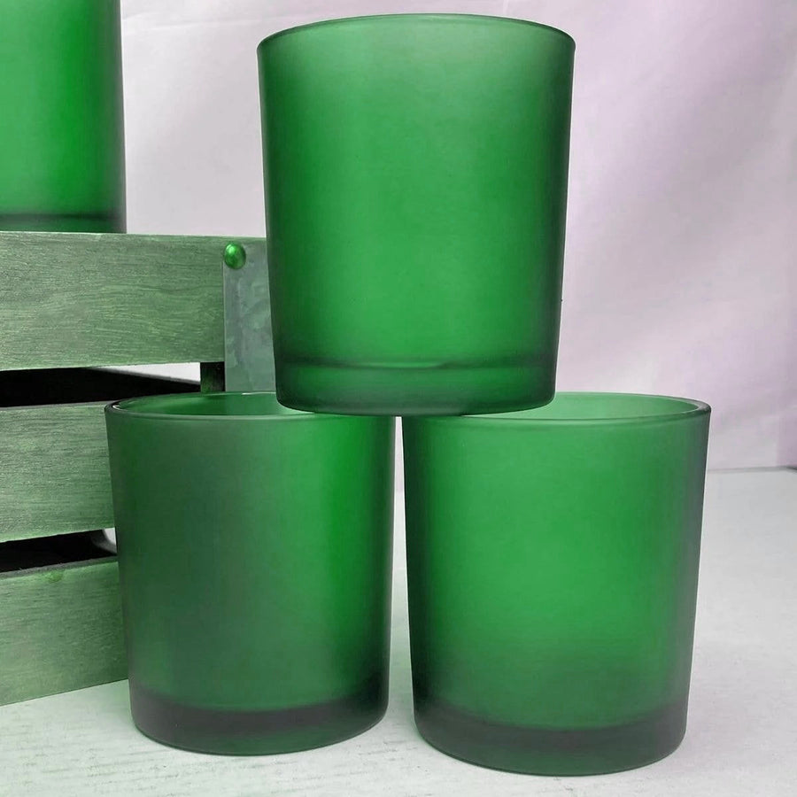 10 Pack Green Frosted Glass Votive Candle Holders Table Centreoieces  Xmas Wedding Anniversary Event Recption Party Func
