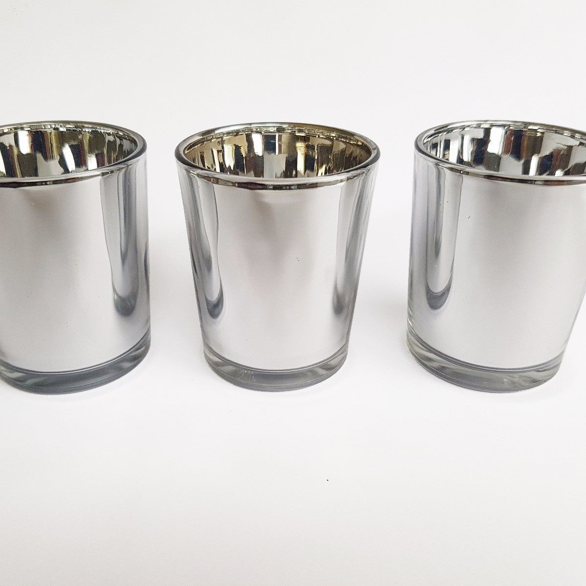 40 Bulk Pack Silver Mercury Glass Votive Candle Holders Set For Wedding, Bridal And Baby Shower, Party Function or Home 