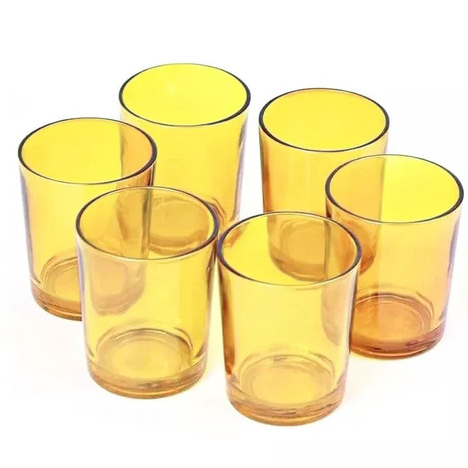10 Pack Yellow Glass Votive Candle Holders Table Centreoieces  Xmas Wedding Anniversary Event Recption Party Function or