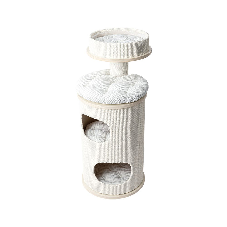 HONEYPOTCAT PURRING Multi-Level Sisal Barrel Cat Tower  - 95cm