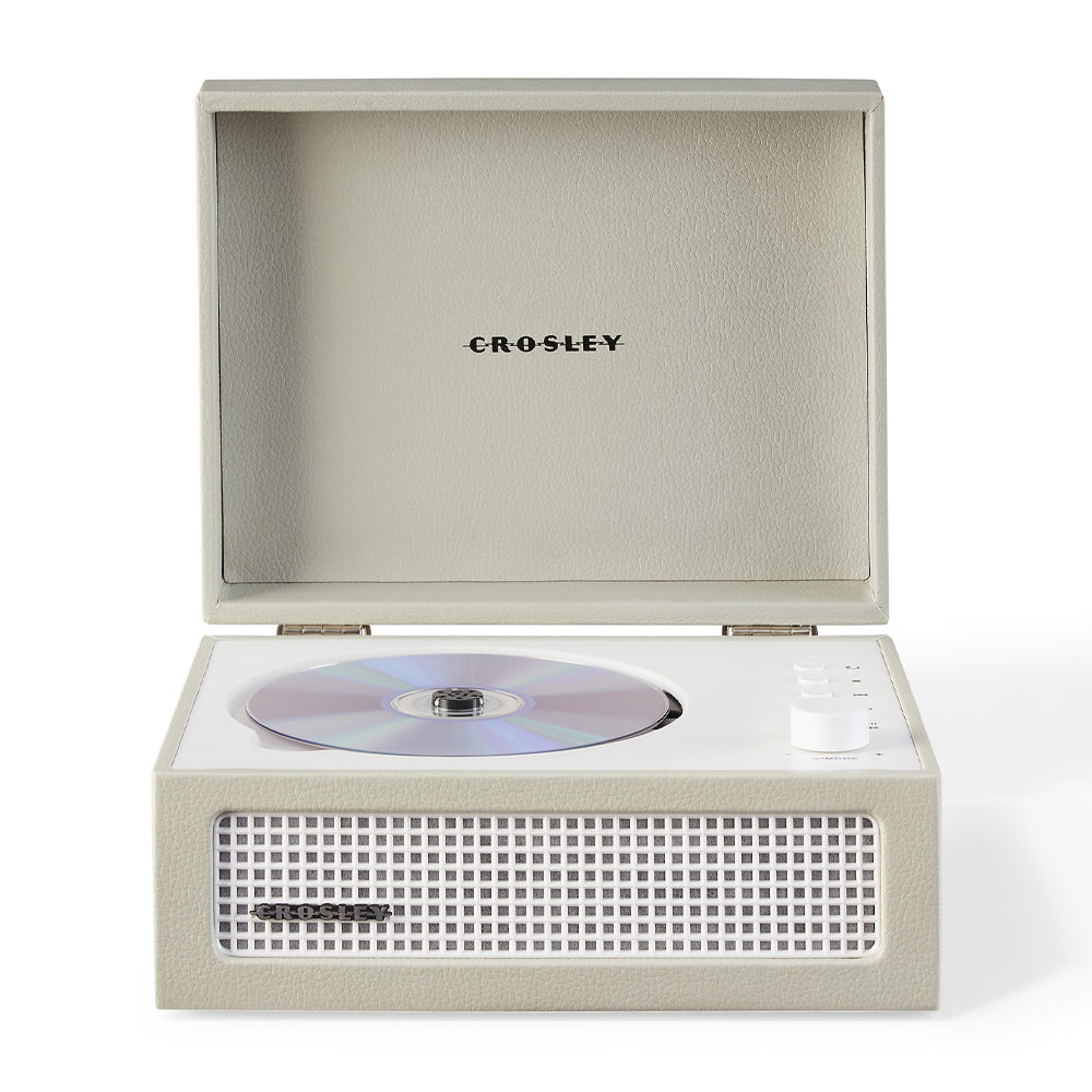 Crosley Voyager Portable Retro CD Player with Stereo Bluetooth Speakers, FM Radio - Dune