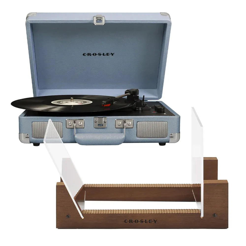 Crosley Cruiser Bluetooth Portable Turntable - Tourmaline  + Bundled Crosley Record Storage Display Stand
