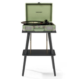 Crosley Cruiser Bluetooth Portable Turntable - Mint + Crosley Entertainment Stand Bundle
