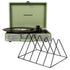 Crosley Cruiser Bluetooth Portable Turntable - Mint + Gadhouse Vinyl Rack Bundle - Black