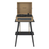 Crosley Voyager Bluetooth Portable Turntable + Entertainment Stand Bundle  - Tan