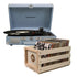Crosley Cruiser Bluetooth Portable Turntable - Tourmaline + Bundled Crosley Record Storage Crate