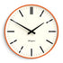 Newgate Radio City Wall Clock Bold Black Marker Dial.- Matte Pumpkin Orange
