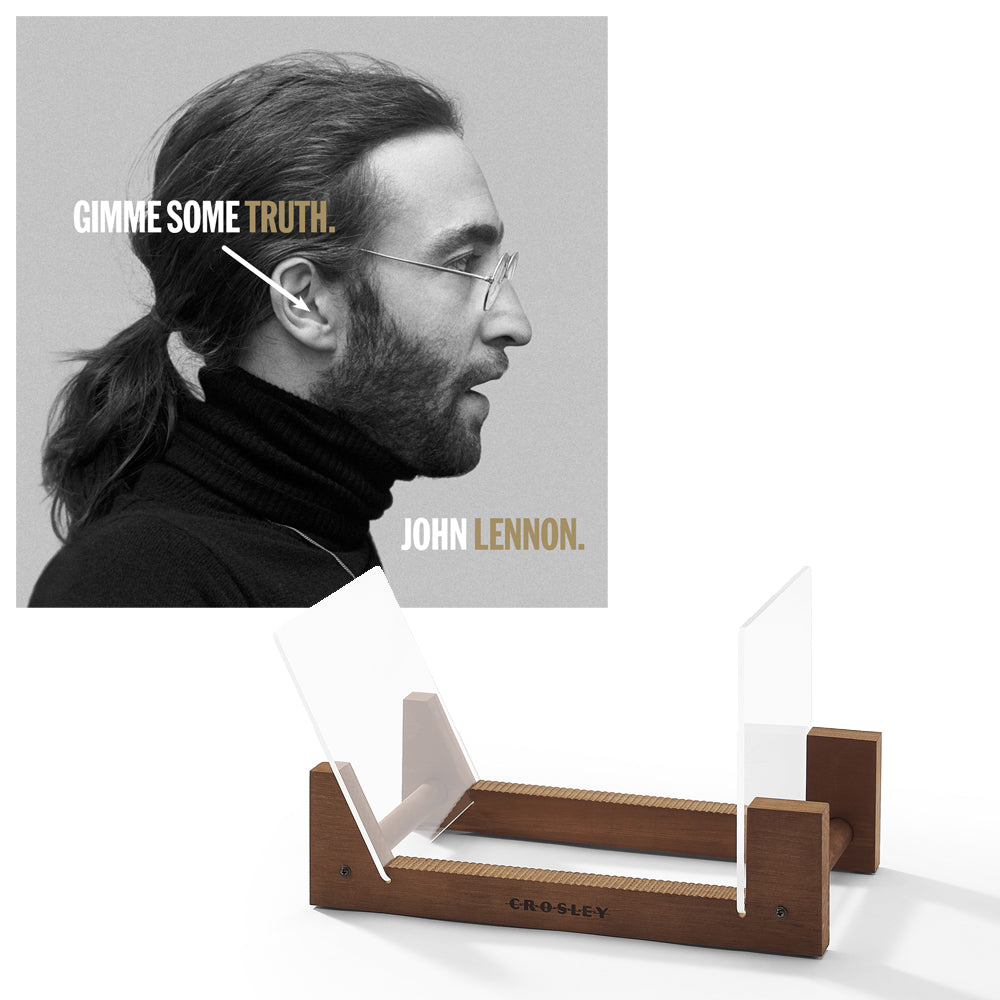 John Lennon Gimmie Some Truth - Double Vinyl Album & Crosley Record Storage Display Stand