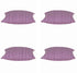 Pack of 4 Dandi Fuchsia Plum Purple & White Striped Square Cushion Covers 40x40cm
