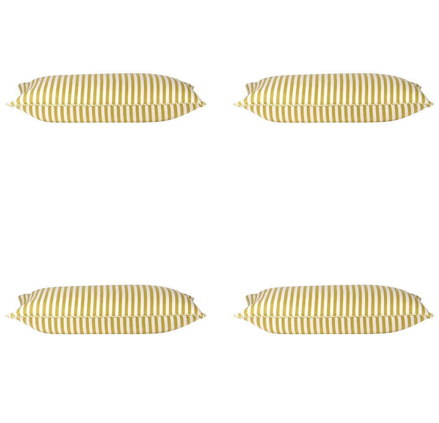 Pack of 4 Dandi Mustard Yellow & White Rectangle Cushion Covers