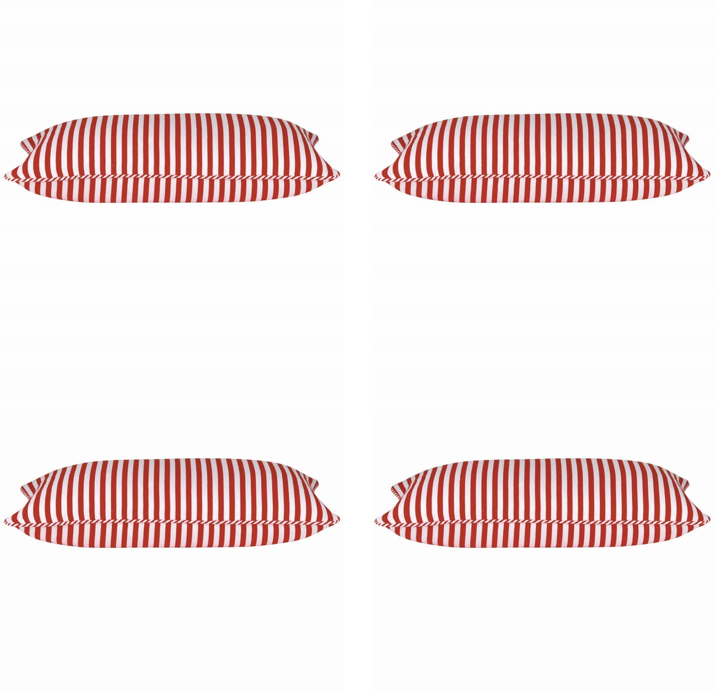 Pack of 4 Dandi Red & White Rectangle Cushion Covers