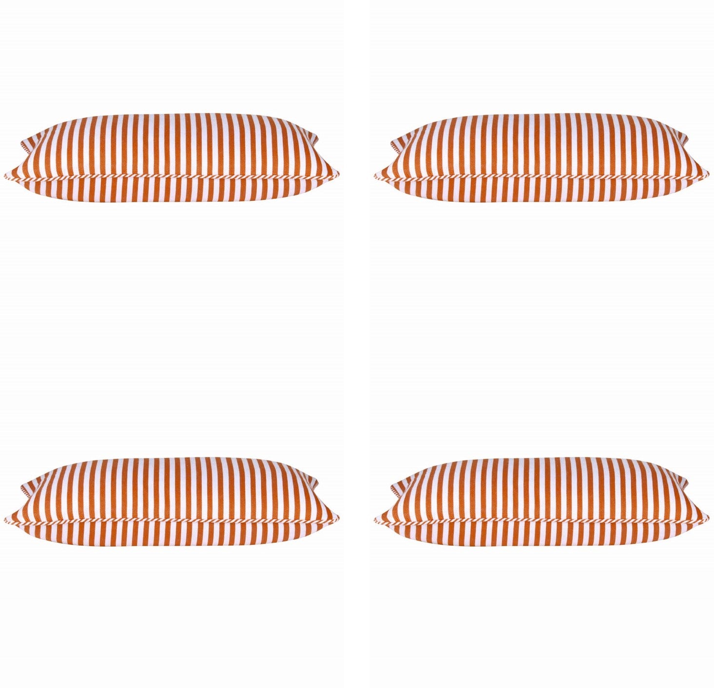 Pack of 4 Dandi Orange & White Rectangle Cushion Covers