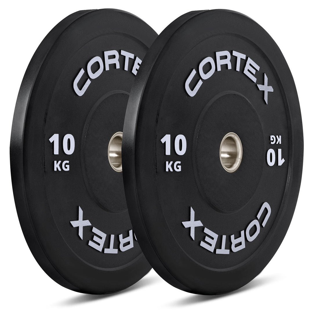 CORTEX Black Series V3 Rubber Olympic Bumper Plate 50mm 10kg (2 Pack)