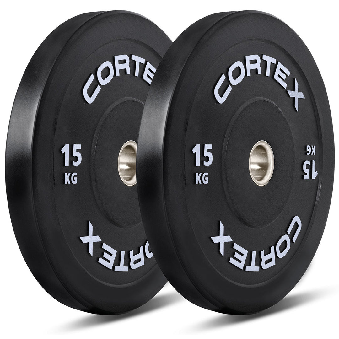 CORTEX Black Series V3 Rubber Olympic Bumper Plate 50mm 15kg (2 Pack)