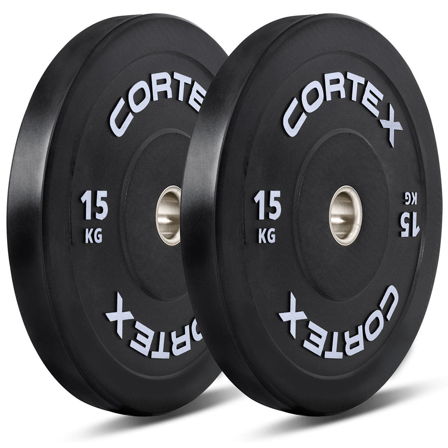 CORTEX Black Series V3 Rubber Olympic Bumper Plate 50mm 15kg (2 Pack)