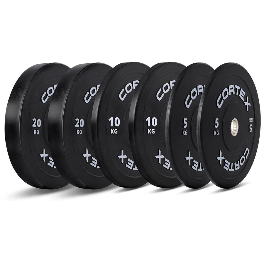 CORTEX 70kg Black Series V3 Rubber Olympic Bumper Plate Set A