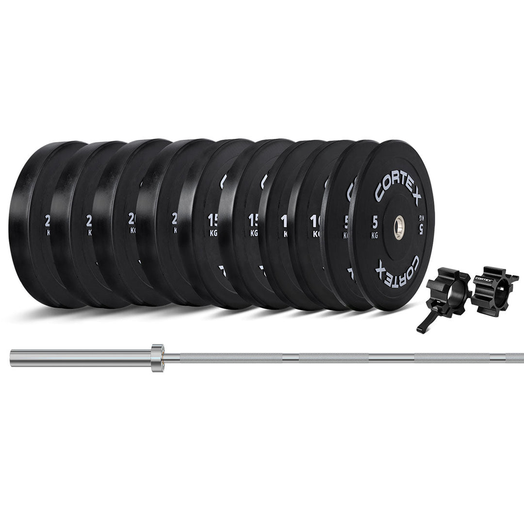 CORTEX 160kg Black Series V3 Bumper Plate Set