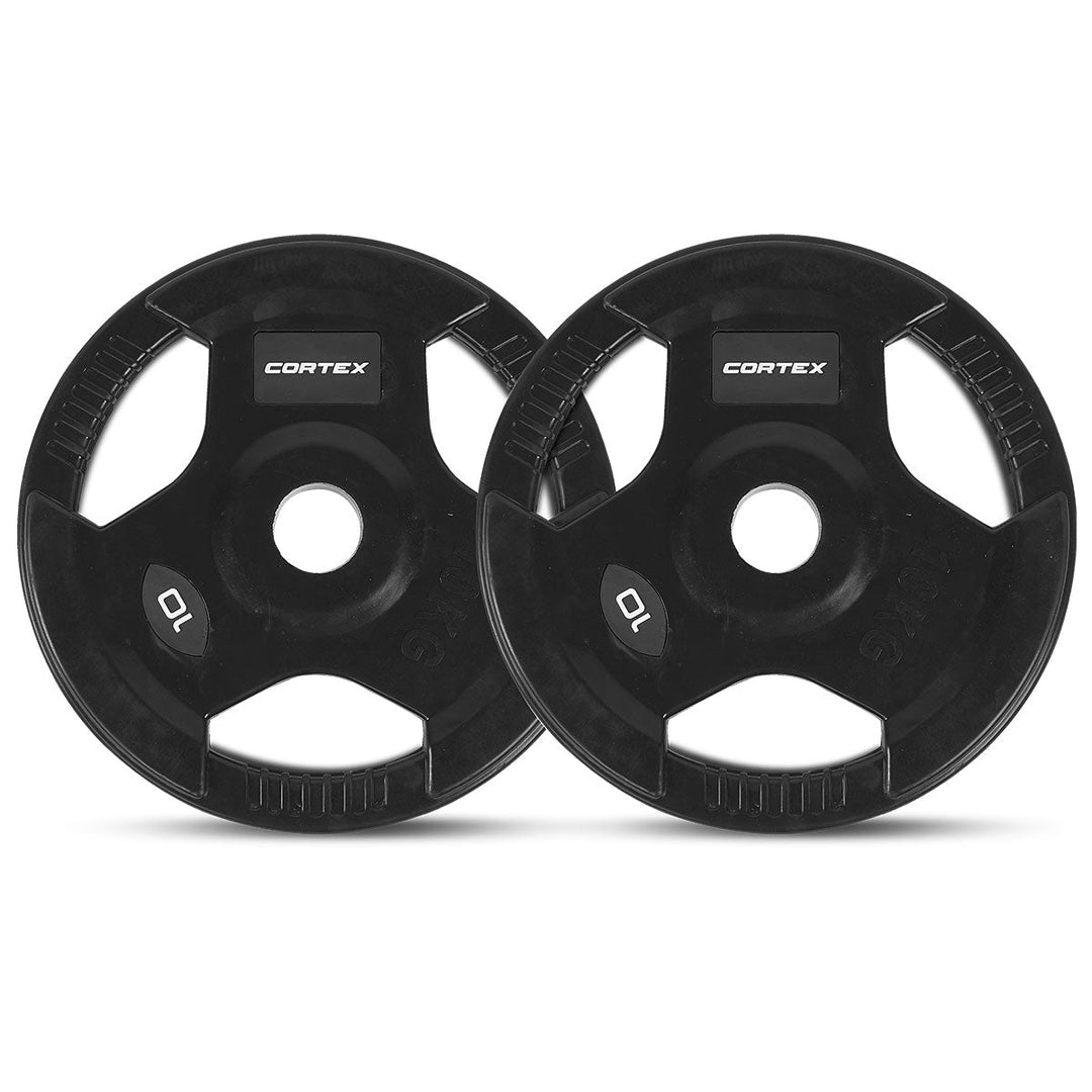 CORTEX 10kg Tri-Grip V2 50mm Olympic Plates (Pair)